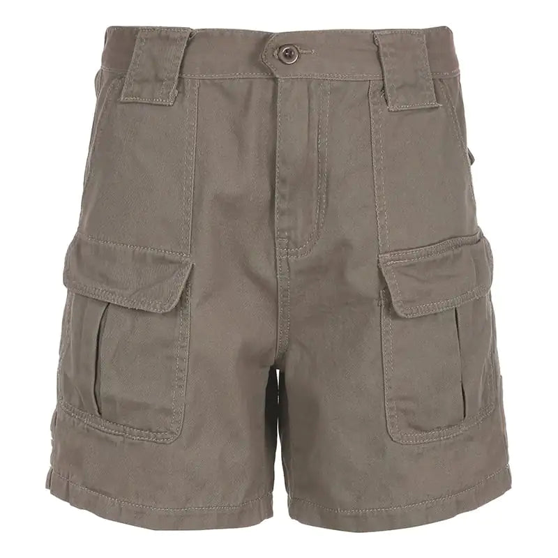 High-Waisted Cargo Shorts