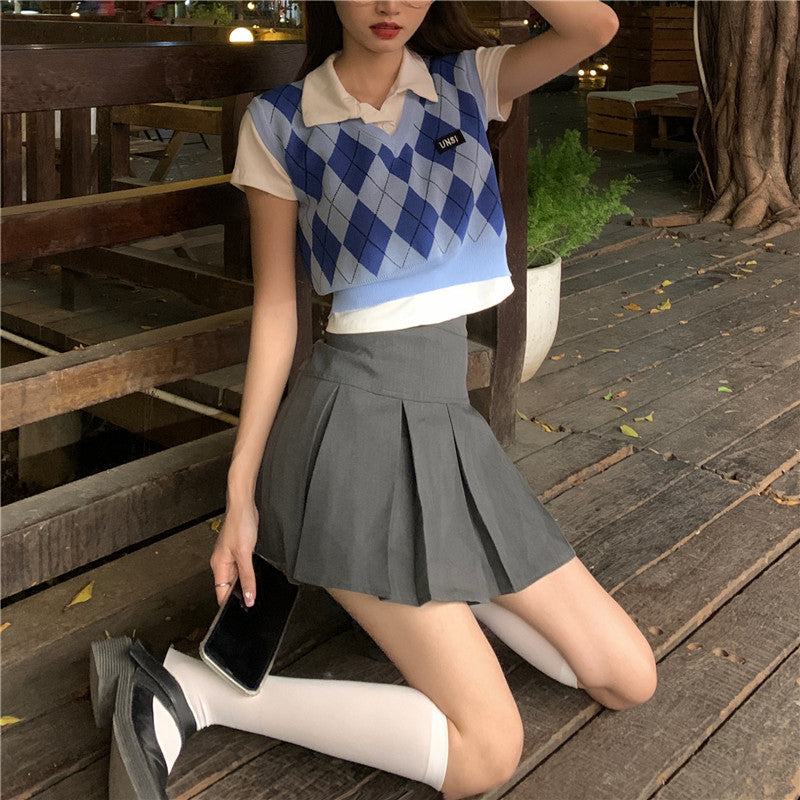 Summer Cropped Knitted Vest for Women